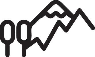 A black and white logo of a mountain range vector