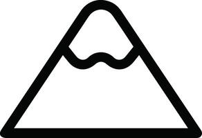 A triangle with a mountain on it vector