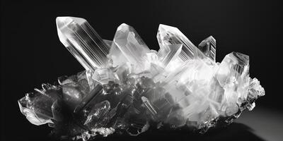 X-ray image of mineral sample revealing internal crystal structure and inclusions or defects, photography photo