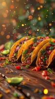 Festive 3D taco party scene with soft lighting, picture photo