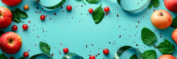 Minimalistic design background for weight loss diet, picture photo