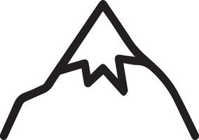 A mountain with a peak in the middle vector