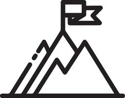 Mountain flag icon illustration vector