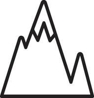 Mountain icon outline clipart illustration vector
