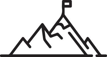 Mountain flag icon illustration vector