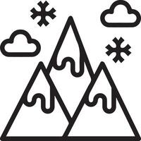 Winter icon with snow and clouds vector