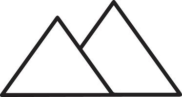 A black and white image of two mountains vector