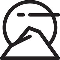 A black and white logo of a mountain vector