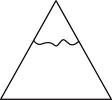 A montain with a wave on top of it vector