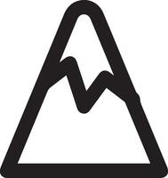 A black and white image of a mountain with a triangle vector