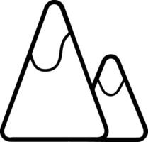 A mountain with a triangle shape on it vector
