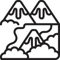A mountain landscape with clouds and mountains vector