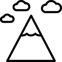 A mountain with clouds and a cloud vector