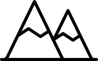 Mountain icon clipart outline illustration vector