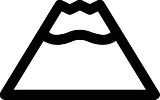 A mountain icon with a wave on top vector