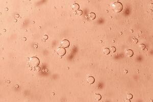 Light Mocha brown textured background with big bubbles close up photo