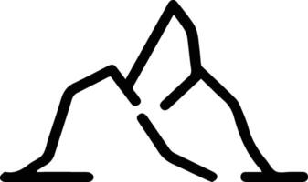 A mountain is drawn in black on a white background vector