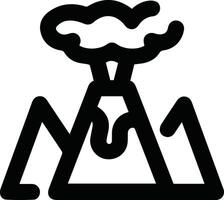 A black and white image of a mountain with smoke coming out of it vector