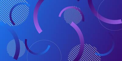 Modern dynamic geometric blue background. Trendy circle and gradient shape composition. Eps10 vector
