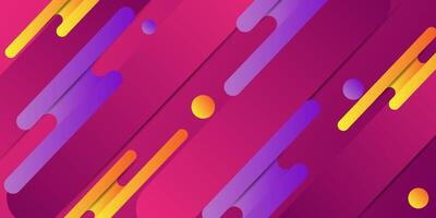 Abstract purple gradient illustration background with orange and purple rectangle pattern in 3D view. Dynamic and luxurious design. Eps10 vector