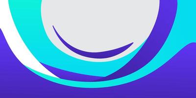 Colorful blue geometric business banner design. Creative banner design with curved shape for template. Simple white horizontal banner. Eps10 vector