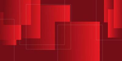 Simple abstract curved square red background with overlapping shapes, shadows and lines. Colorful red design with simple pattern. Simple and modern concept. Eps10 vector