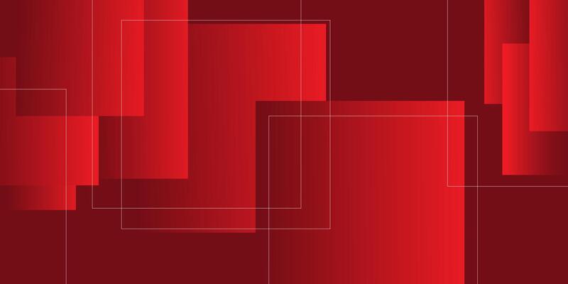 Simple abstract curved square red background with overlapping shapes, shadows and lines. Colorful red design with simple pattern. Simple and modern concept. Eps10