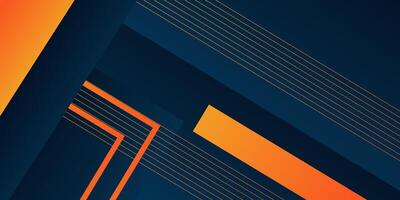 Abstract geometric theme of overlapping dark blue and orange checkered with cool stripes in the background for graphic design. eps10 vector