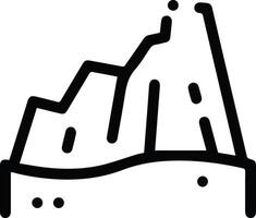 A black and white image of a mountain vector