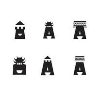 Letter A design ethnic pattern style vector