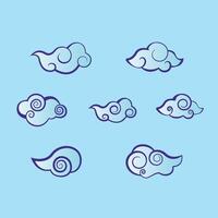 Cloud set flat design vector