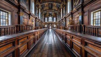The long hall of the college of edinburgh photo