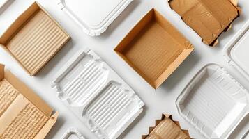A variety of cardboard boxes with different shapes photo