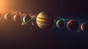 The planets of the solar system photo