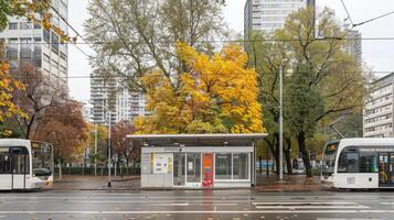 A tree with yellow leaves photo
