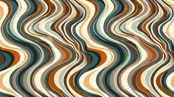 Abstract wavy pattern with orange, blue and brown colors photo