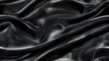 Black and white abstract background with wavy lines photo