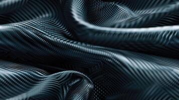 A black fabric with a wavy pattern photo