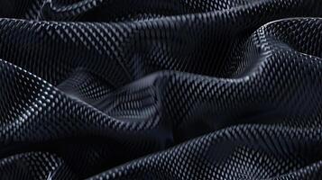 A close up of a black fabric with a pattern photo
