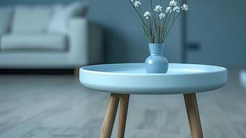 A vase with flowers on a table photo