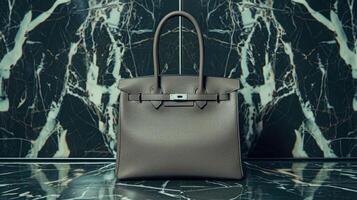 Hermes birkin bag in grey photo