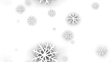 Snowflakes on white background with shadows photo