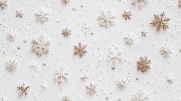 A white background with snowflakes on it photo