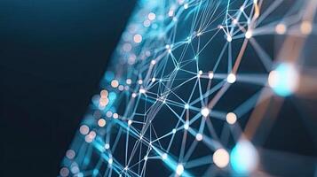 A close up of a network of dots photo