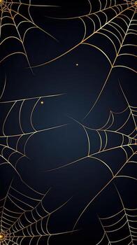 oro araña web antecedentes con negro antecedentes foto