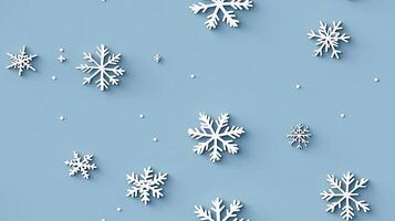 Snowflakes on a blue background photo
