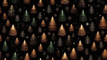 A black and gold pattern with trees on it photo