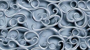 A background with silver swirls and swirls photo