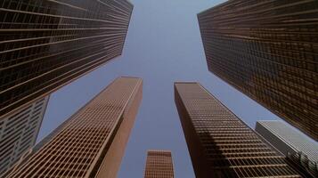Tall buildings in the city photo