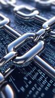 Chain link on a digital background photo